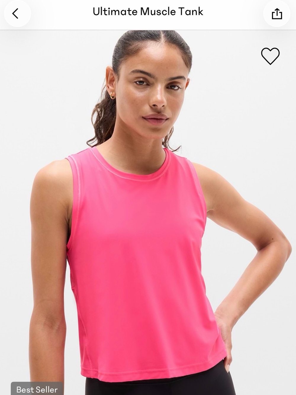 💗Athleta Ultimate Muscle Tank in Cerise Pink XL💗 - Picture 2 of 6